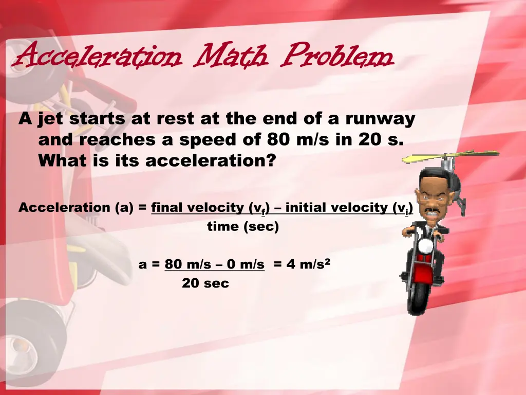 acceleration math problem acceleration math 1