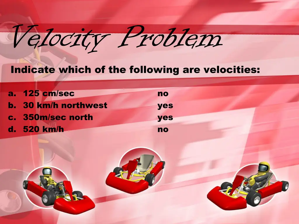 velocity problem 1