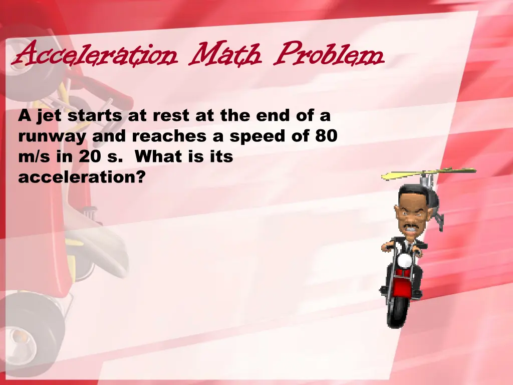 acceleration math problem acceleration math