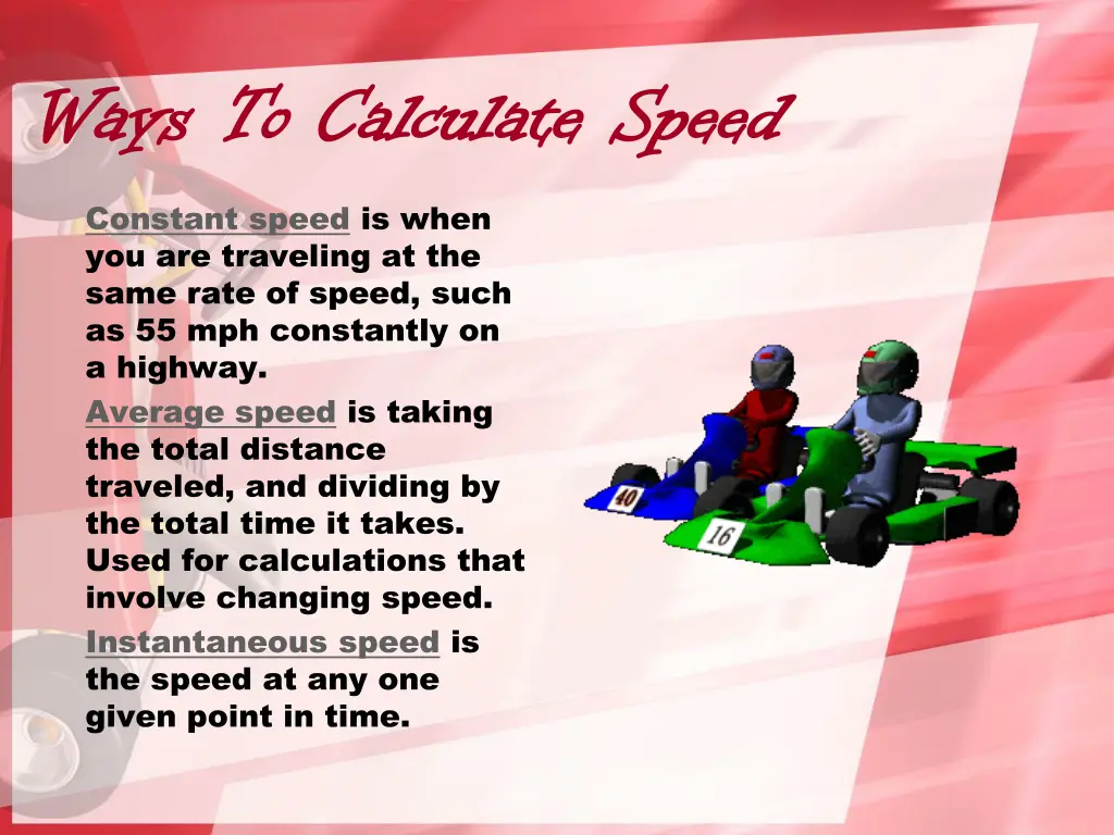 ways to calculate speed ways to calculate speed