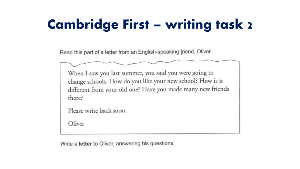 cambridge first writing task 2