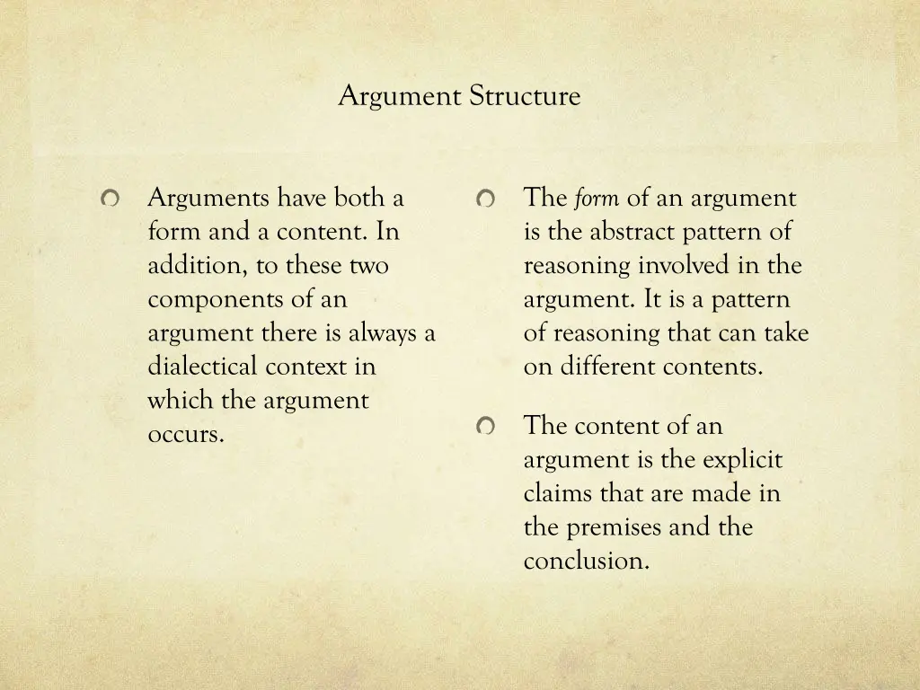 argument structure