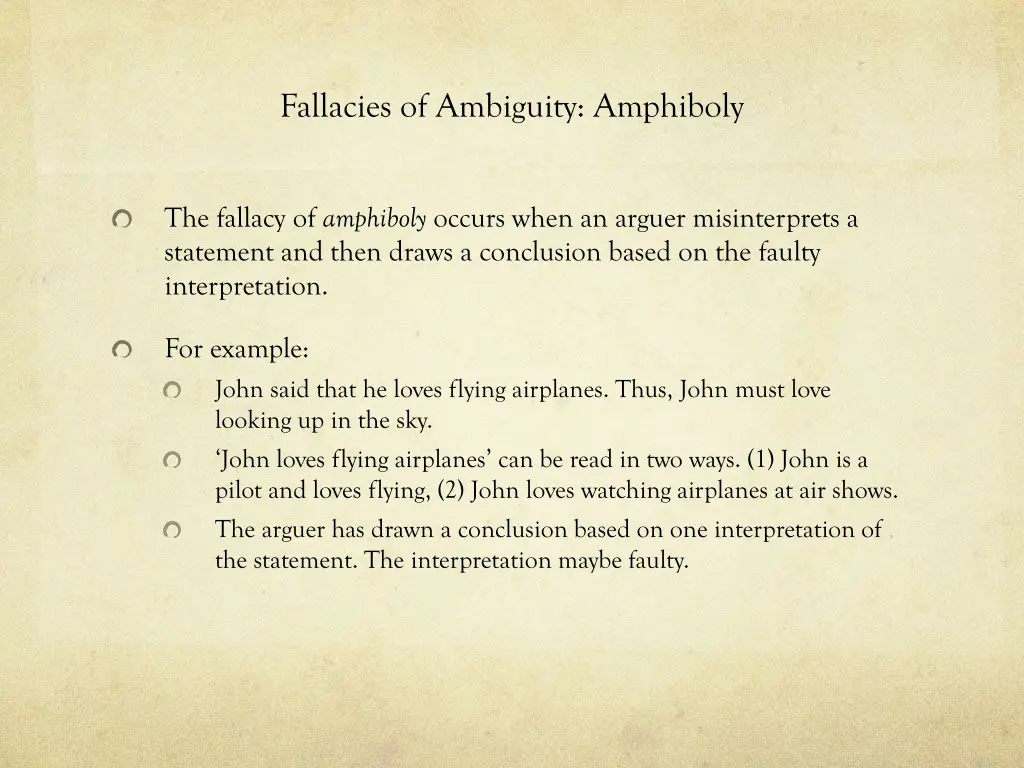 fallacies of ambiguity amphiboly