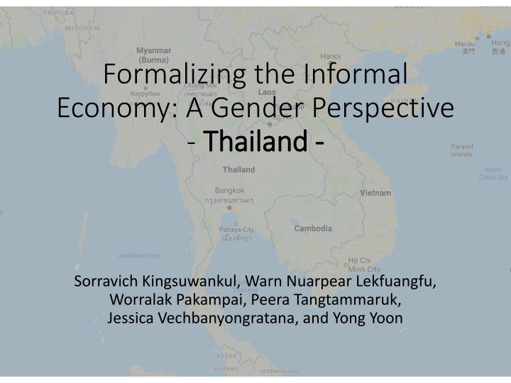 formalizing the informal economy a gender