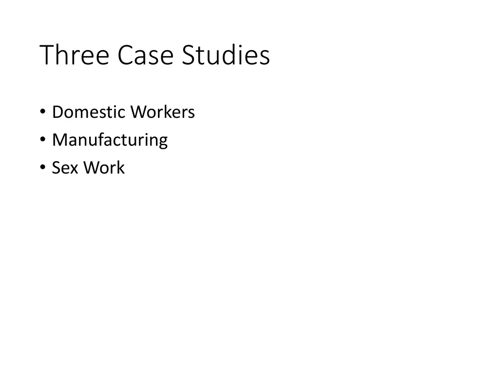 three case studies