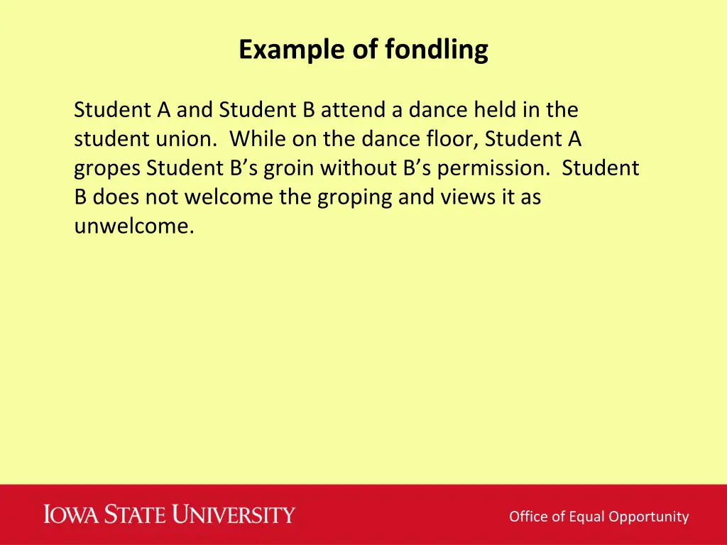example of fondling