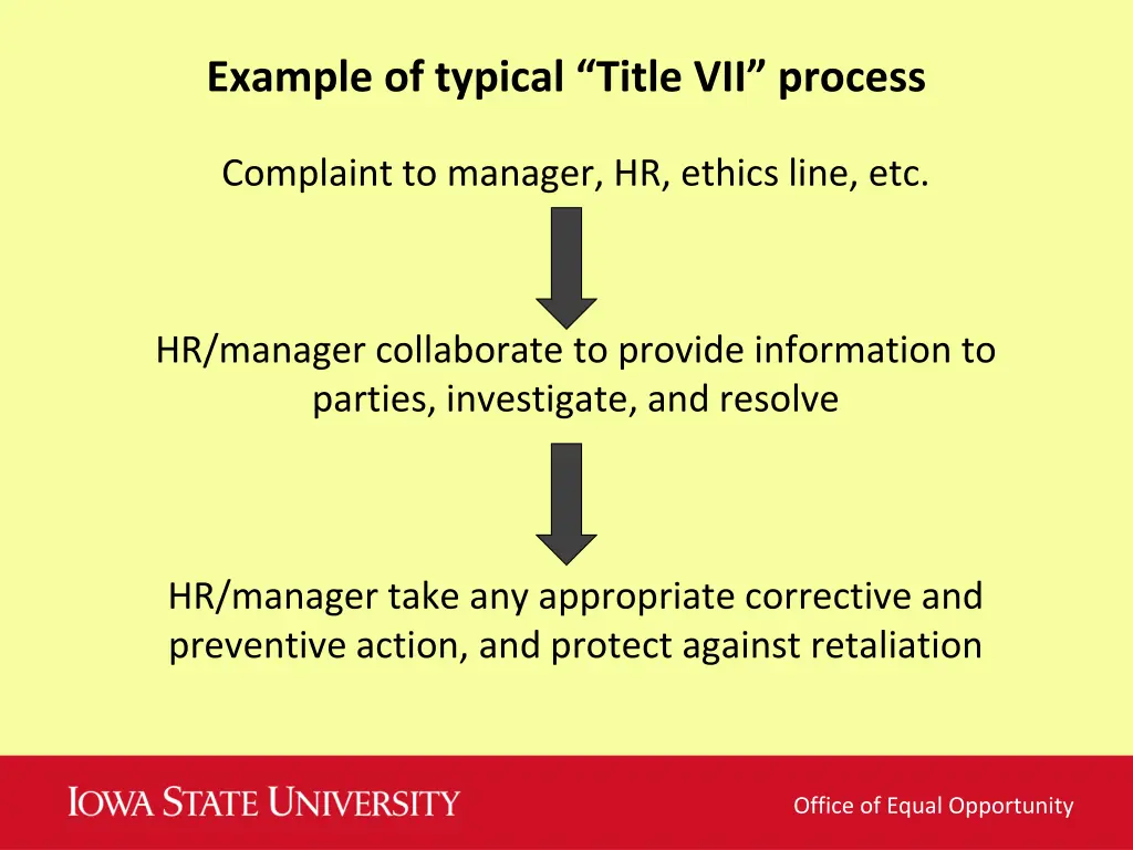 example of typical title vii process