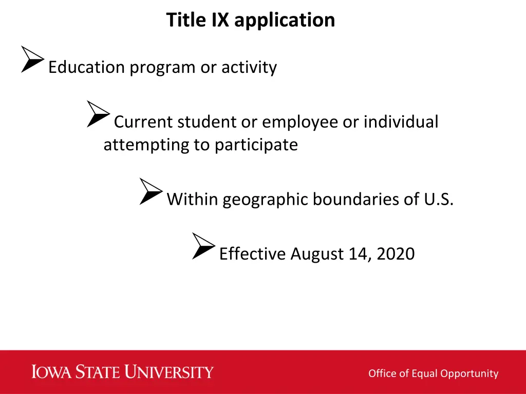 title ix application