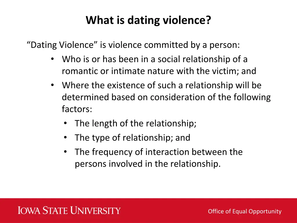 what is dating violence