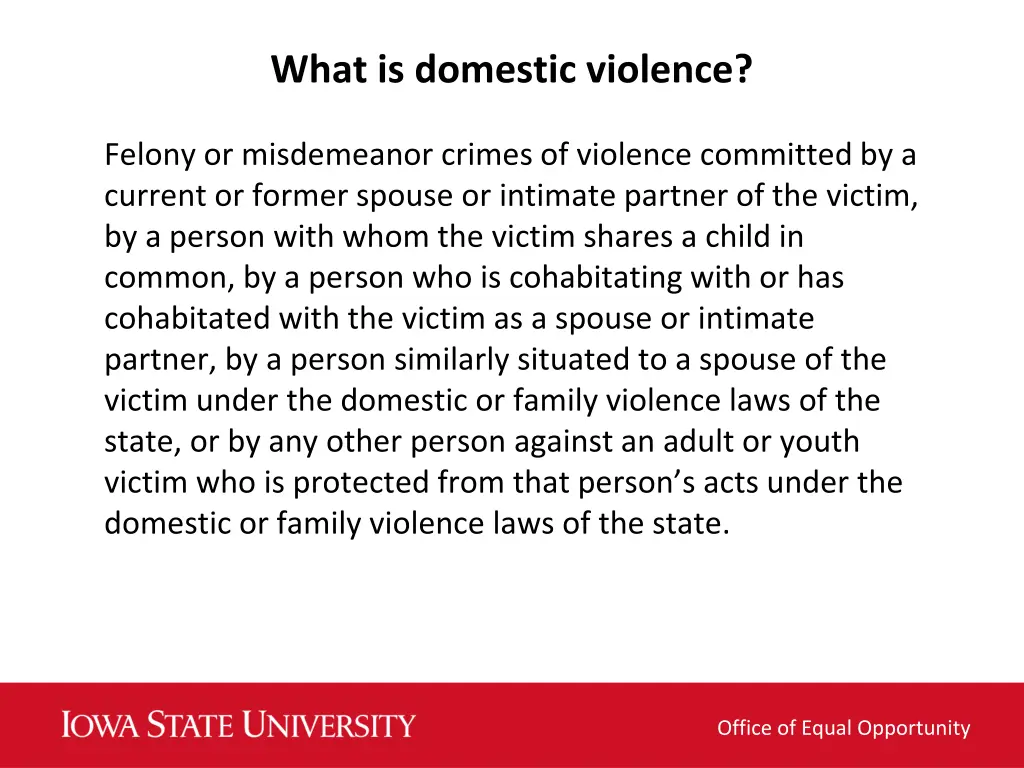 what is domestic violence