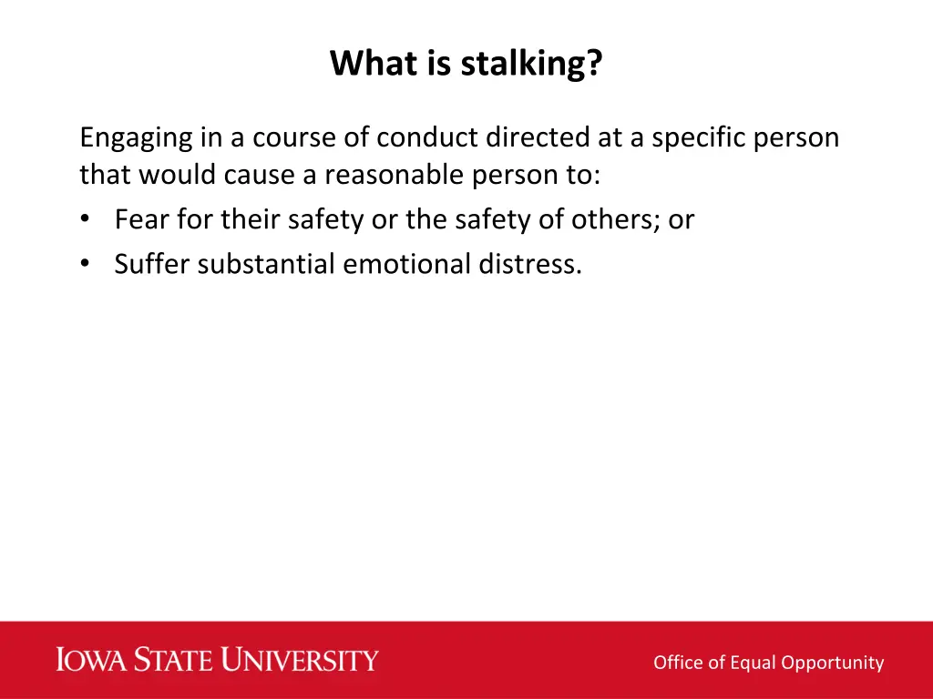 what is stalking