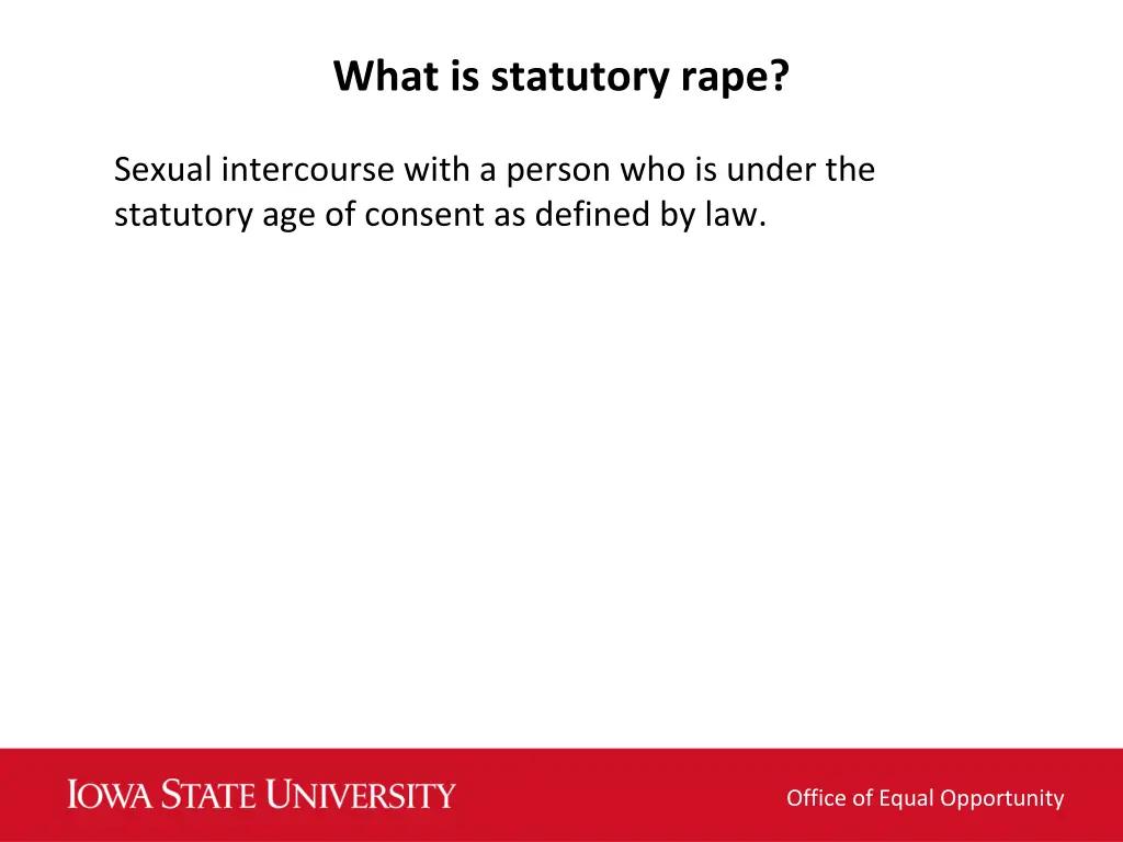 what is statutory rape