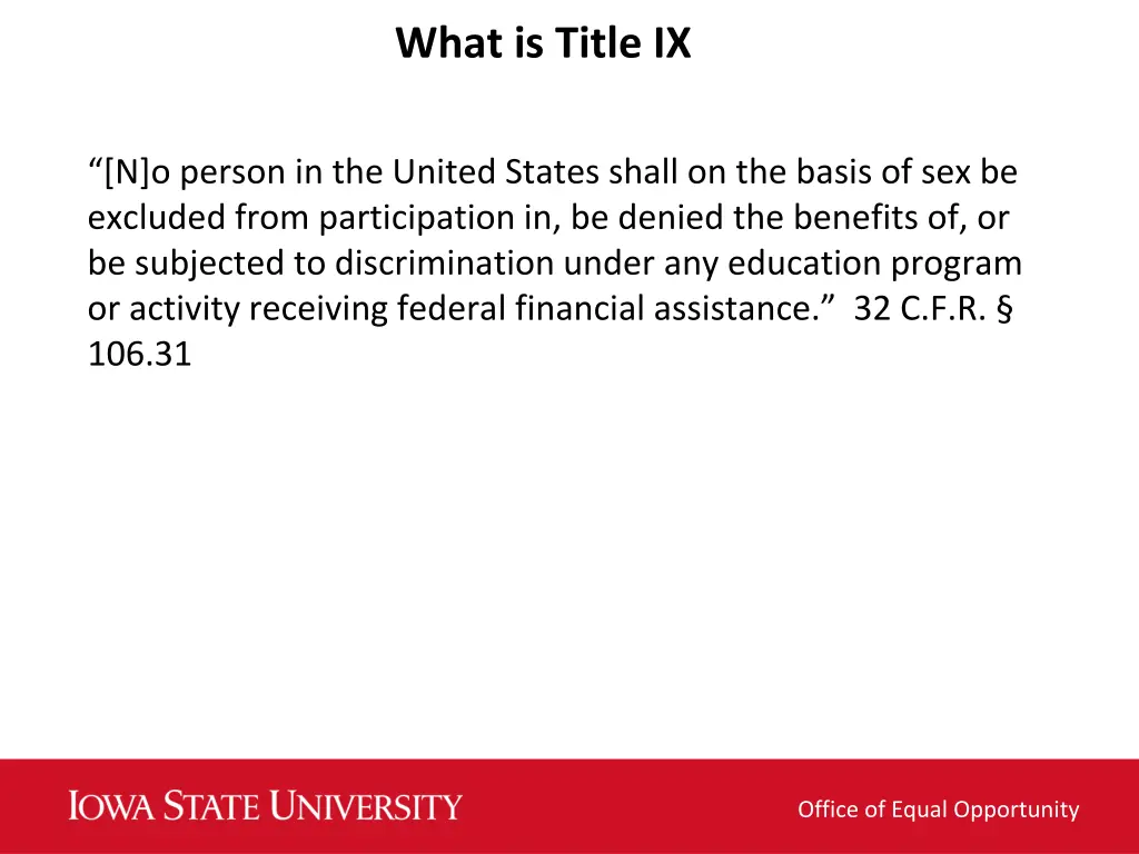 what is title ix