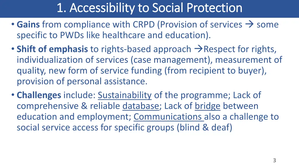 1 accessibility to social protection