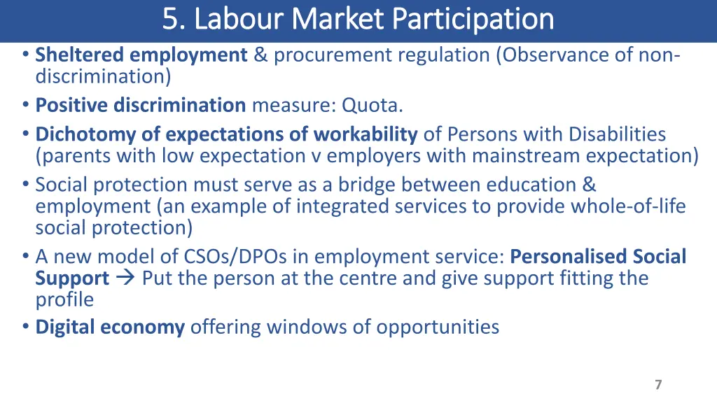 5 labour market participation 5 labour market