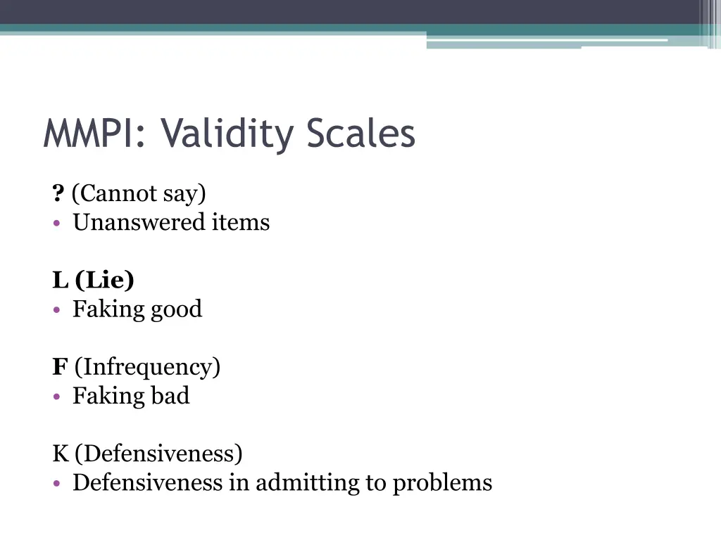 mmpi validity scales