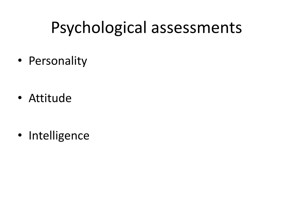 psychological assessments