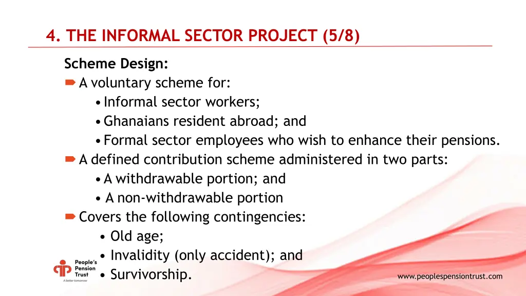 4 the informal sector project 5 8