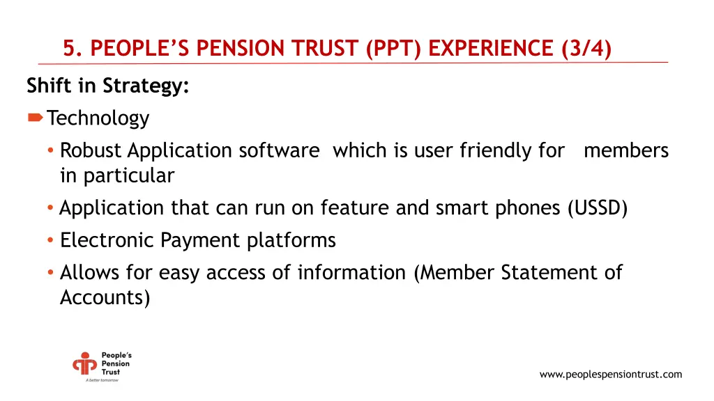 5 people s pension trust ppt experience 3 4