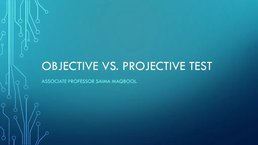 objective vs projective test