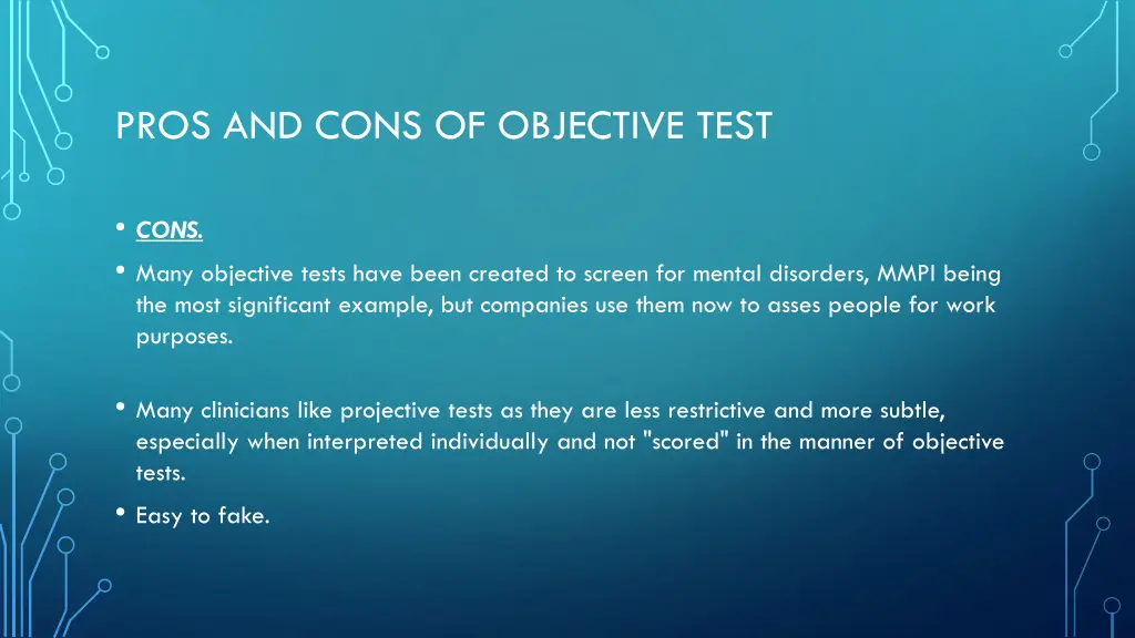 pros and cons of objective test