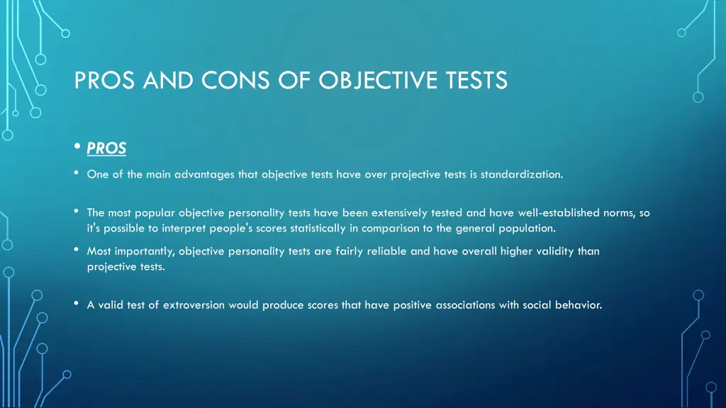 pros and cons of objective tests