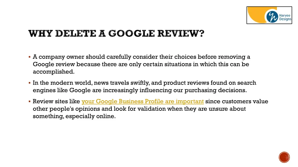 why delete a google review