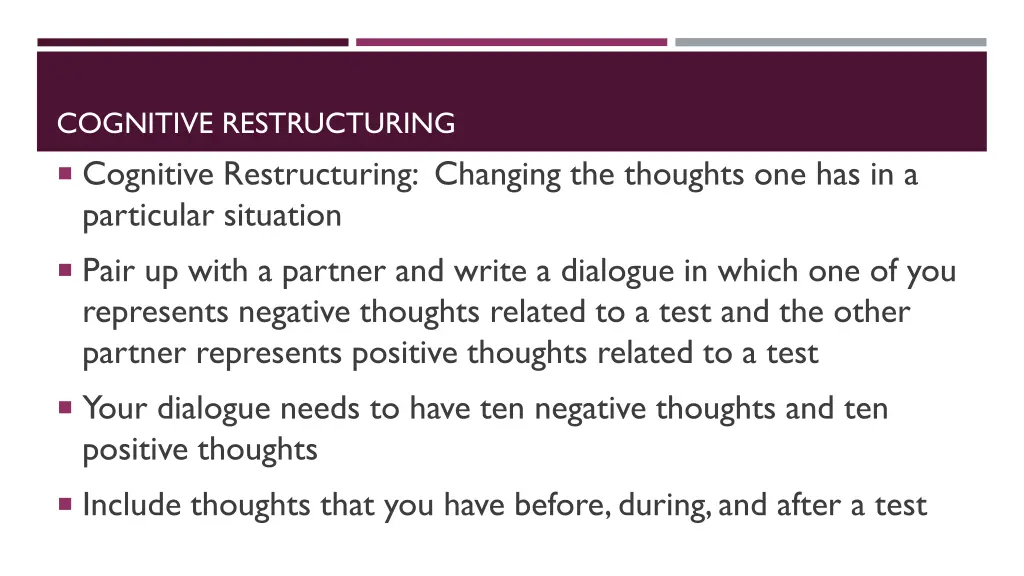 cognitive restructuring cognitive restructuring