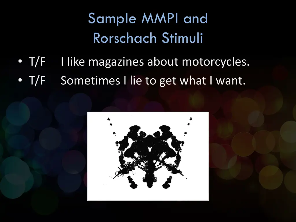 sample mmpi and rorschach stimuli