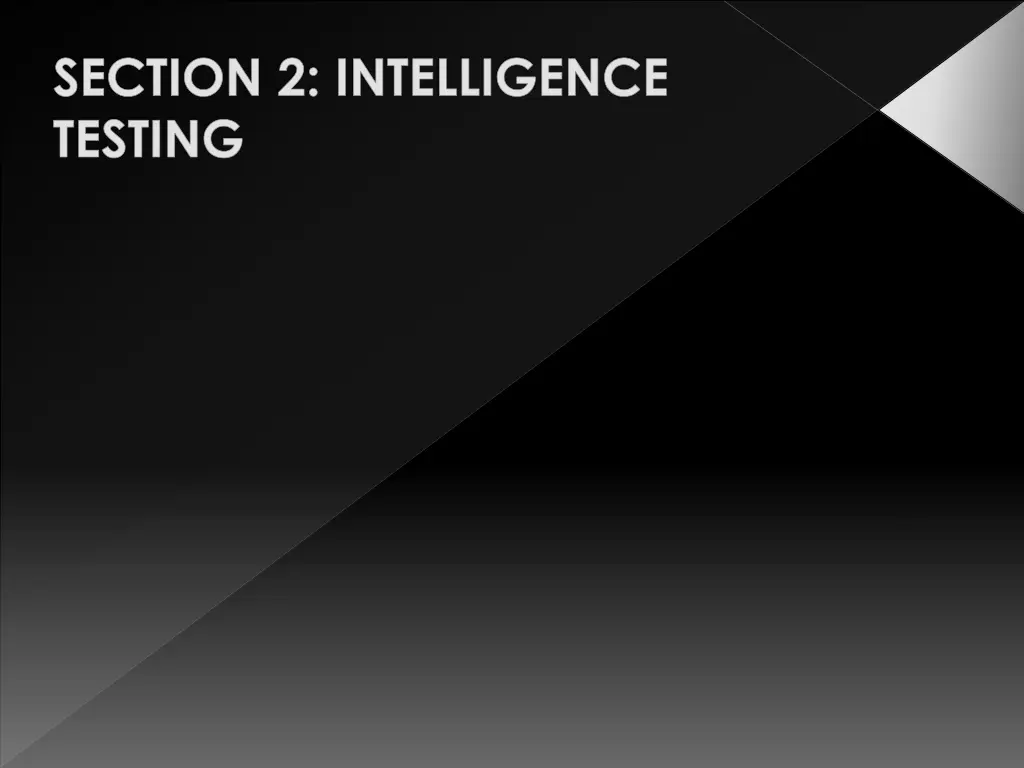 section 2 intelligence testing