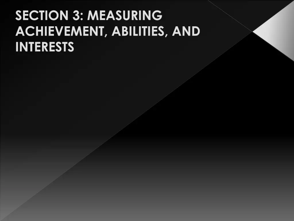 section 3 measuring achievement abilities