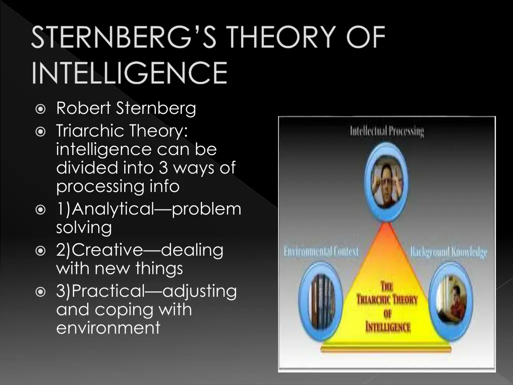 sternberg s theory of intelligence robert