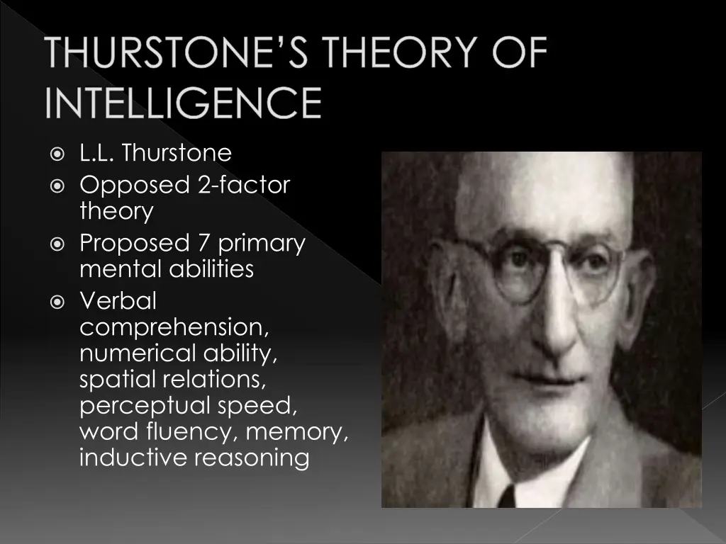 thurstone s theory of intelligence l l thurstone