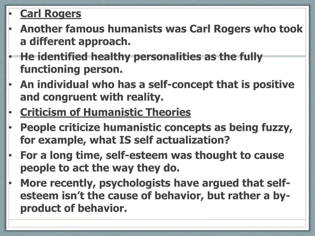 carl rogers another famous humanists was carl