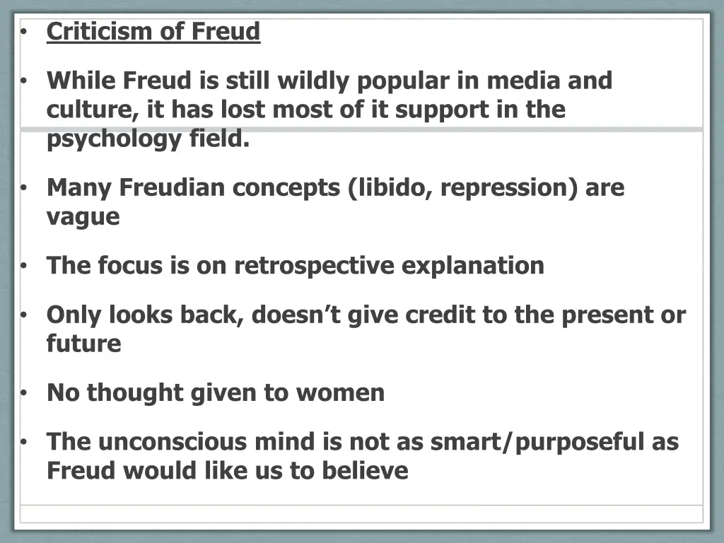 criticism of freud