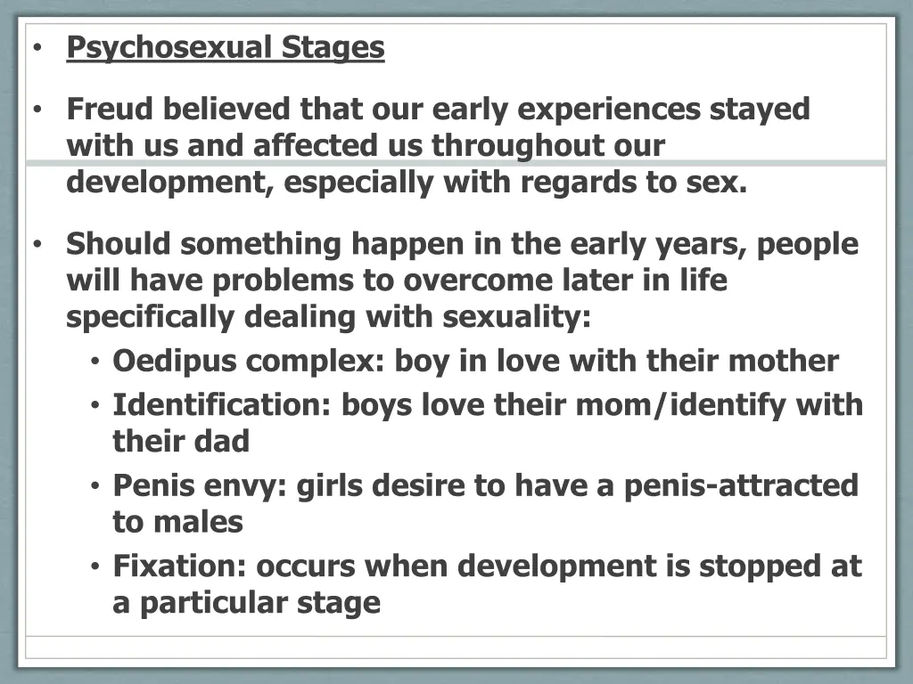 psychosexual stages