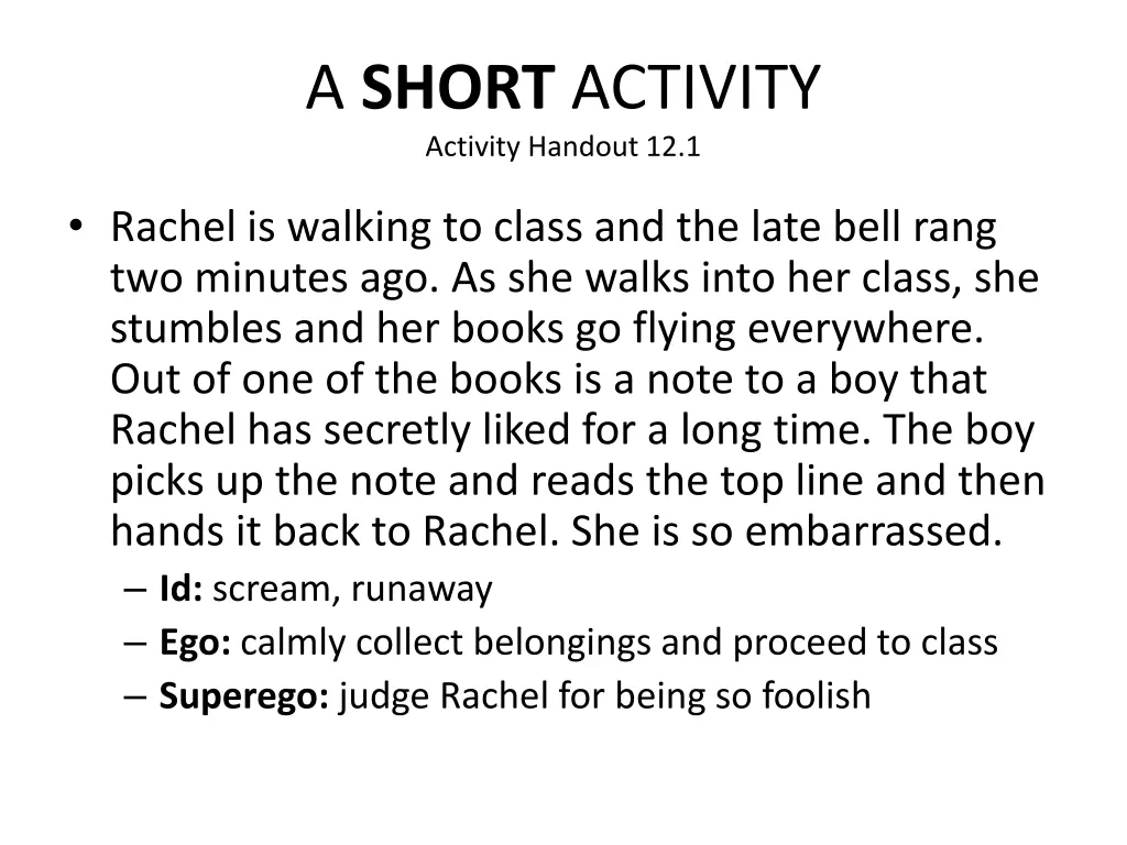 a short activity activity handout 12 1 1