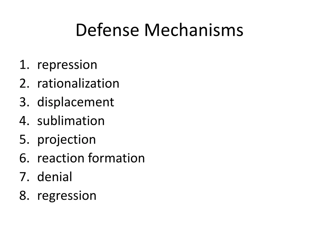 defense mechanisms 1