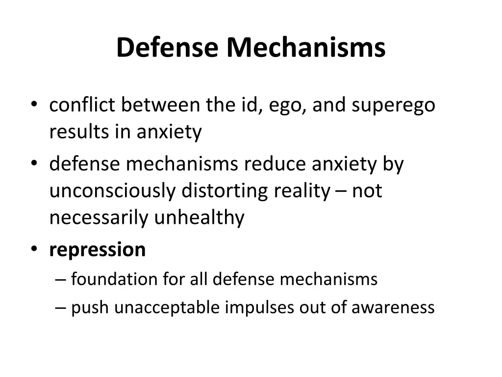 defense mechanisms