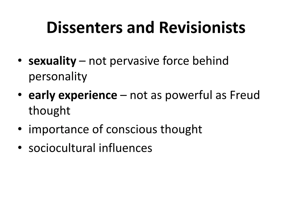 dissenters and revisionists