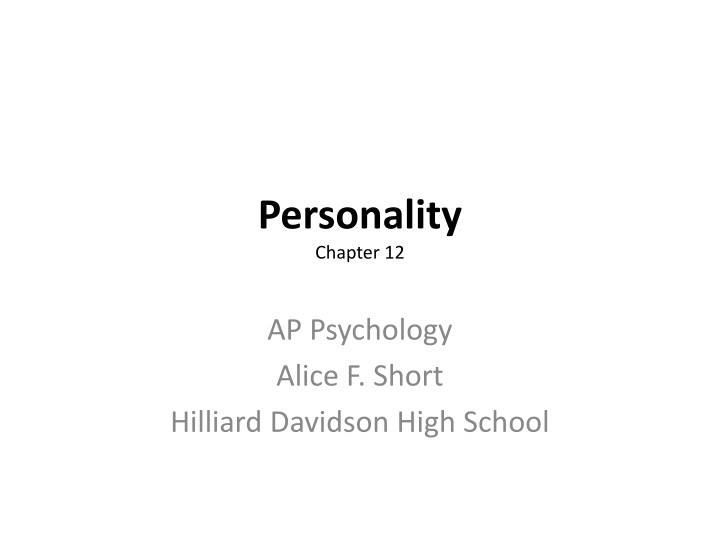 personality chapter 12