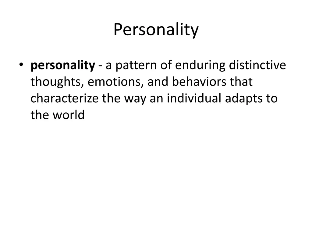 personality