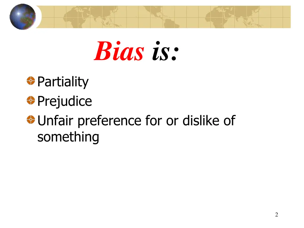 bias is