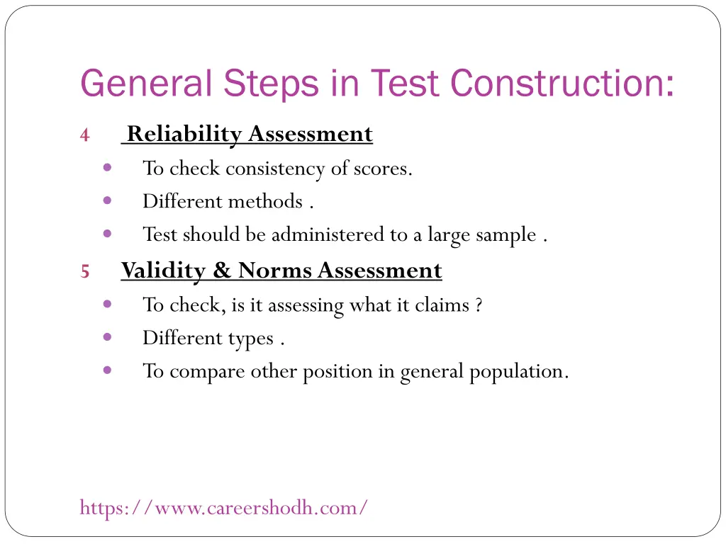 general steps in test construction 2