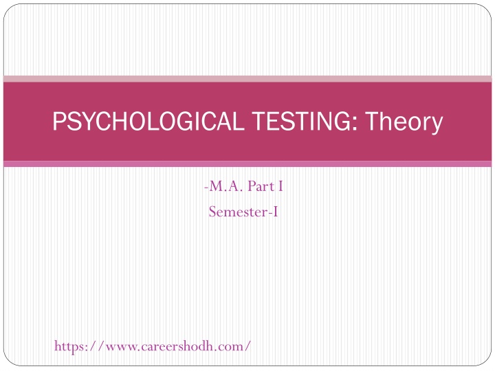 psychological testing theory