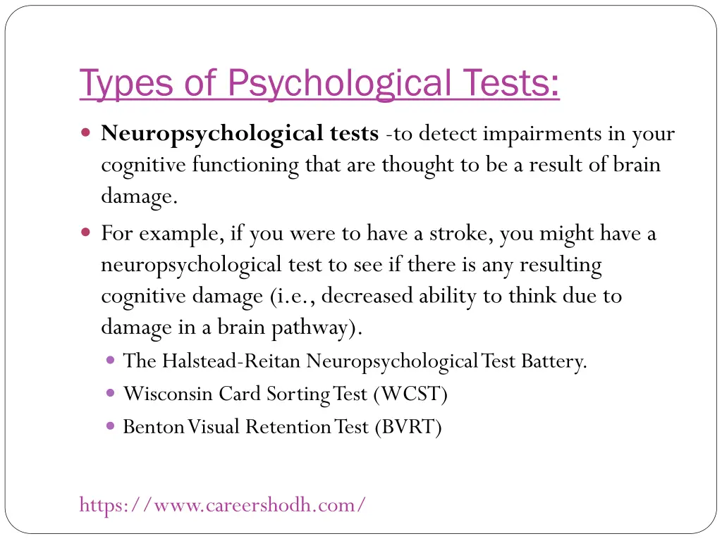 types of psychological tests 5