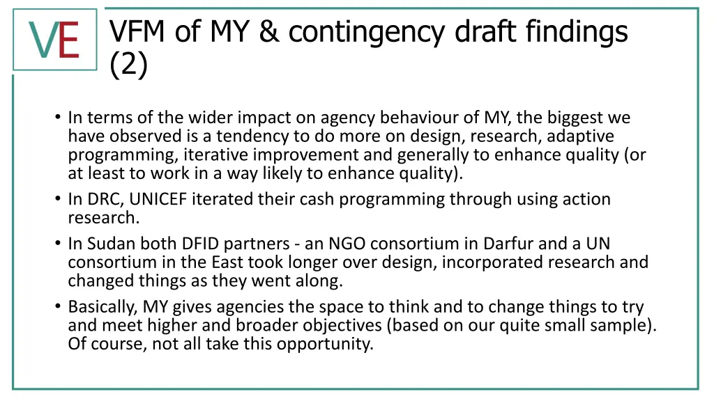 vfm of my contingency draft findings 2