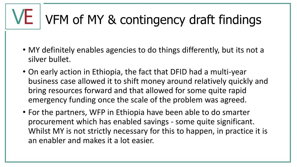 vfm of my contingency draft findings