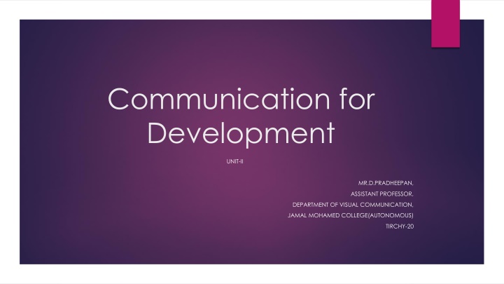 communication for development