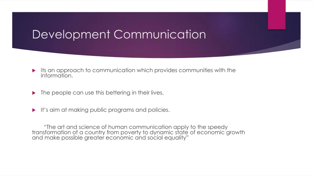 development communication